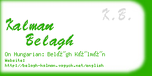 kalman belagh business card